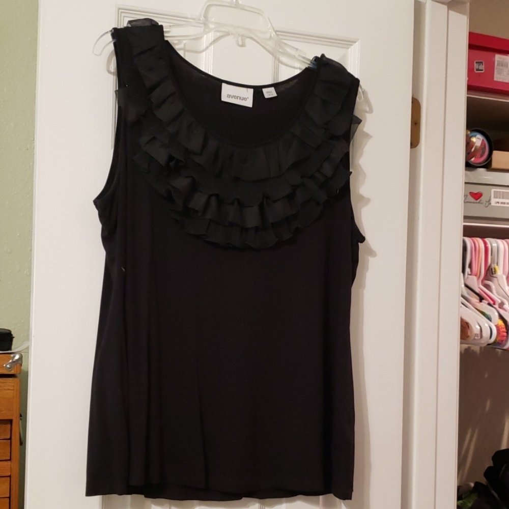 Black sleeveless top
